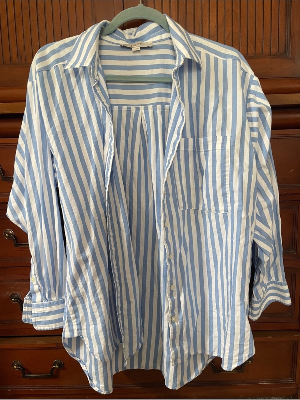 LOFT striped button down - Picture 2 of 4
